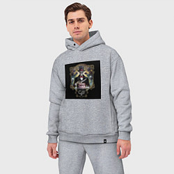 Мужской костюм оверсайз Юбилейная - Скелеты в шкафу, цвет: меланж — фото 2