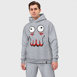 Мужской костюм оверсайз John Zoidberg Face, цвет: меланж — фото 2