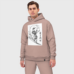 Мужской костюм оверсайз Паразит: Учение о жизни Синъити Идзуми, цвет: пыльно-розовый — фото 2