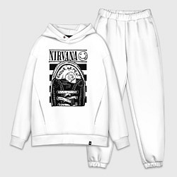 Мужской костюм оверсайз Nirvana grunge rock, цвет: белый