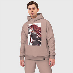 Мужской костюм оверсайз Реинкарнация безработного Бореас Грейрат, цвет: пыльно-розовый — фото 2