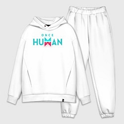 Мужской костюм оверсайз Once human logo, цвет: белый