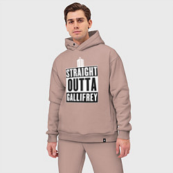 Мужской костюм оверсайз Straight outta gallifrey, цвет: пыльно-розовый — фото 2
