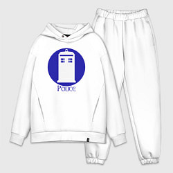 Мужской костюм оверсайз Tardis police, цвет: белый