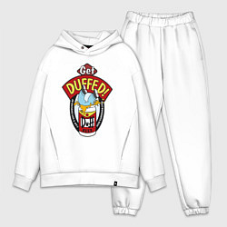 Мужской костюм оверсайз Duff beer with Homer, цвет: белый