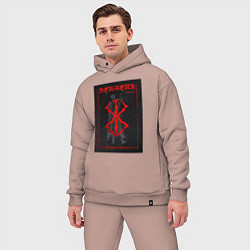 Мужской костюм оверсайз Berserk volume 1, цвет: пыльно-розовый — фото 2