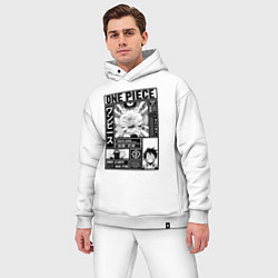 Мужской костюм оверсайз Счастливый Луффи - Ван Пис, цвет: белый — фото 2