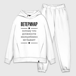Мужской костюм оверсайз Ветеринар должность волшебник, цвет: белый