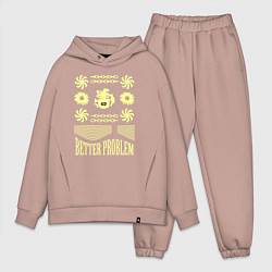 Мужской костюм оверсайз Монро - Better Problem Streetwear, цвет: пыльно-розовый