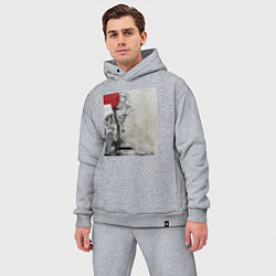 Мужской костюм оверсайз Abstract Red, цвет: меланж — фото 2