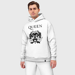Мужской костюм оверсайз Queen - rock dog, цвет: белый — фото 2
