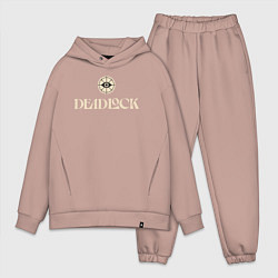 Мужской костюм оверсайз Deadlock logo, цвет: пыльно-розовый