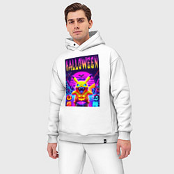 Мужской костюм оверсайз Pikachu - halloween vaporwave, цвет: белый — фото 2