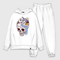 Мужской костюм оверсайз Dead camper, цвет: белый