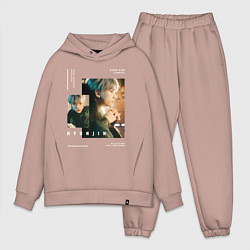 Мужской костюм оверсайз Stray kids Хенджин, цвет: пыльно-розовый