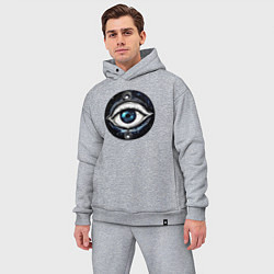 Мужской костюм оверсайз Око вселенной, цвет: меланж — фото 2