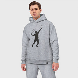 Мужской костюм оверсайз Теннисная подача, цвет: меланж — фото 2