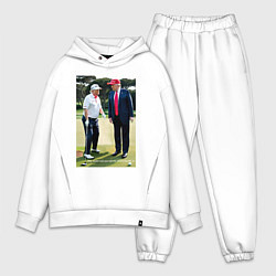 Мужской костюм оверсайз Джо и Дональд на поле для гольфа, цвет: белый
