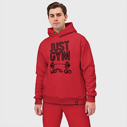 Мужской костюм оверсайз Just gym, цвет: красный — фото 2