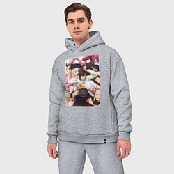 Мужской костюм оверсайз Дандадан: Момо Аясэ, цвет: меланж — фото 2