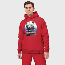 Мужской костюм оверсайз Здесь русский дух, цвет: красный — фото 2