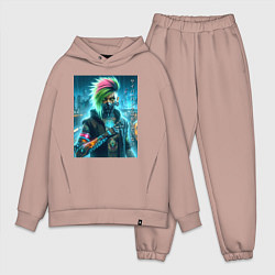 Мужской костюм оверсайз Cool girl - cyberpunks not dead, цвет: пыльно-розовый