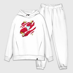 Мужской костюм оверсайз Костюм Железного человека под одеждой, цвет: белый