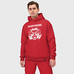 Мужской костюм оверсайз Breaking Benjamin rock dog, цвет: красный — фото 2