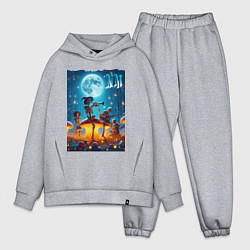 Мужской костюм оверсайз Musical quartet Neon mushrooms, цвет: меланж