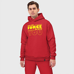 Мужской костюм оверсайз May the force be with you Star wars, цвет: красный — фото 2