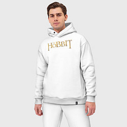 Мужской костюм оверсайз The hobbit logo, цвет: белый — фото 2