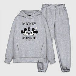 Мужской костюм оверсайз Микки и Минни Маус, цвет: меланж