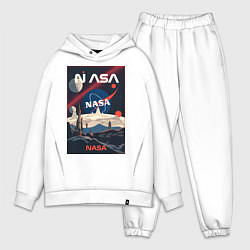 Мужской костюм оверсайз NASA ретро, цвет: белый