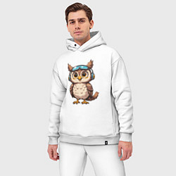 Мужской костюм оверсайз Сова геймер, цвет: белый — фото 2