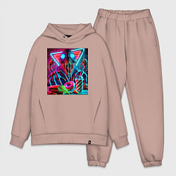 Мужской костюм оверсайз Последствие употребления фастфуда