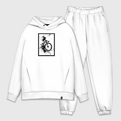 Мужской костюм оверсайз Велосипед в стиле гранж, цвет: белый