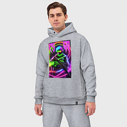 Мужской костюм оверсайз Counter Strike go - neon revolution, цвет: меланж — фото 2