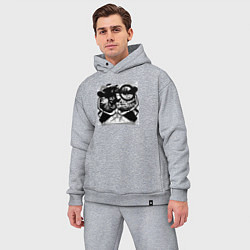 Мужской костюм оверсайз Лесные райдеры, цвет: меланж — фото 2