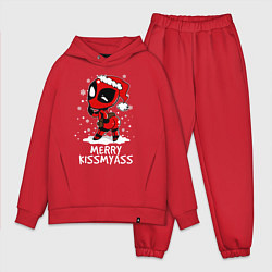 Мужской костюм оверсайз Deadpool - merry kiss my ass, цвет: красный