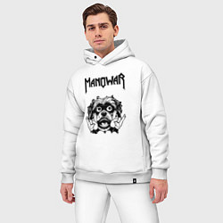 Мужской костюм оверсайз Manowar - rock dog, цвет: белый — фото 2