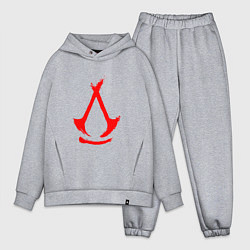 Мужской костюм оверсайз Assassins creed - shadows logotype, цвет: меланж