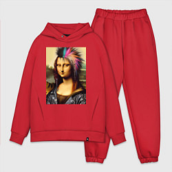 Мужской костюм оверсайз Mona Lisa - punks not dead, цвет: красный