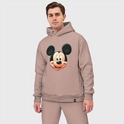 Мужской костюм оверсайз Mickey mouse head, цвет: пыльно-розовый — фото 2
