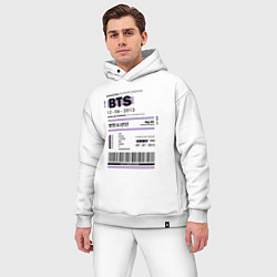Мужской костюм оверсайз Bts ticket, цвет: белый — фото 2