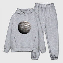 Мужской костюм оверсайз Планета арт, луна, цвет: меланж