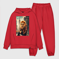 Мужской костюм оверсайз Cool Lion New Yorker - ai art