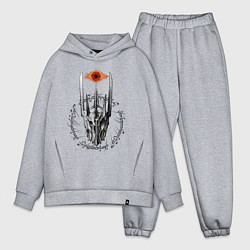 Мужской костюм оверсайз Око Саурона и руны Властелин колец, цвет: меланж