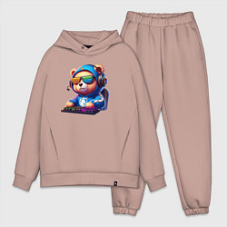 Мужской костюм оверсайз Bear cub is a player of Team Liquid - esports, цвет: пыльно-розовый