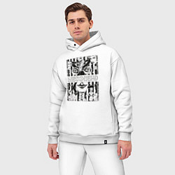 Мужской костюм оверсайз Radiohead band rock, цвет: белый — фото 2