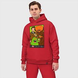 Мужской костюм оверсайз Ghostbuster - Peter Slimer Pumpkinhead, цвет: красный — фото 2